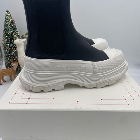 Men’s Alexander McQueen black/white ankle boots size 41 made in Italy - Picture 5 of 6